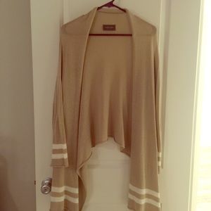 EUC Wooden Ships Open Striped High-Low Cardigan